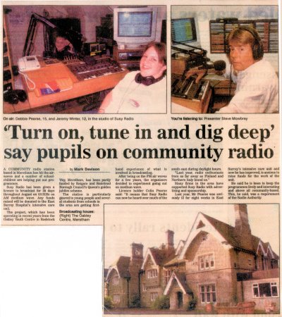 Turn On, Tune In, Dig Deep, Susy Radio 531 newspaper story, Steve Mowbray, Debbie Pearse, Jeremy Winter
